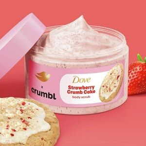 Dove Crumbl Exfoliating Body Scrub Strawberry Cookie, 15 oz